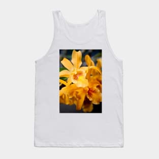 Yellow Orchid Flower Flowering Plant Tank Top